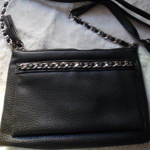 JESSICA SIMPSON BLACK LEATHER PURSE